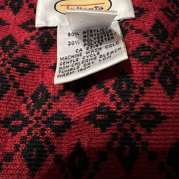 Talbots Geo Print Fair Isle Polar Fleece full zip Jacket for Women size XL - Picture 5 of 5